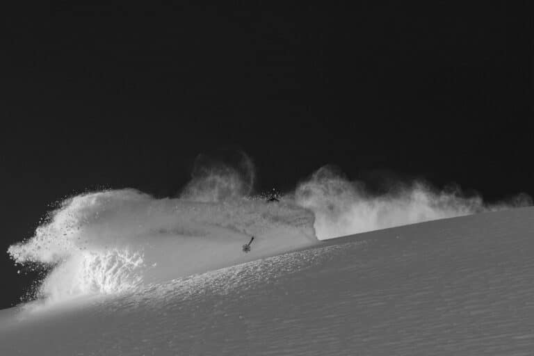 snowing, freeride, skier