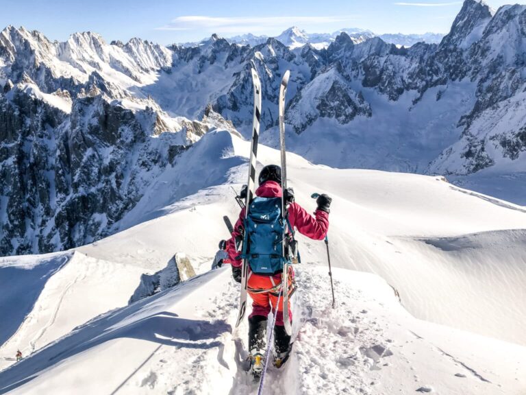 People in the mountain in the alps