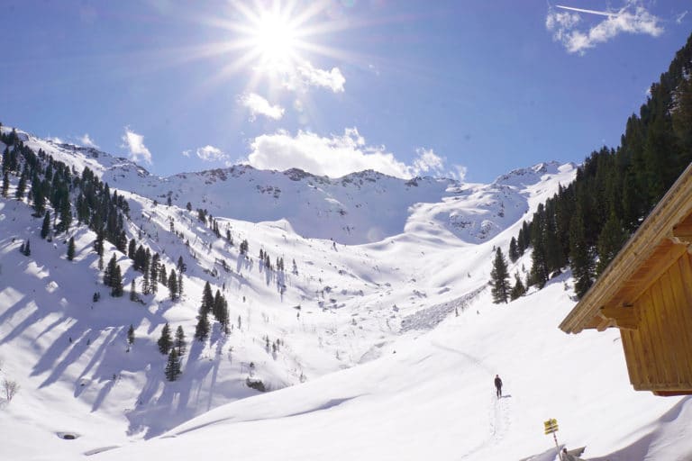 östterrike, jakten, snön, italien